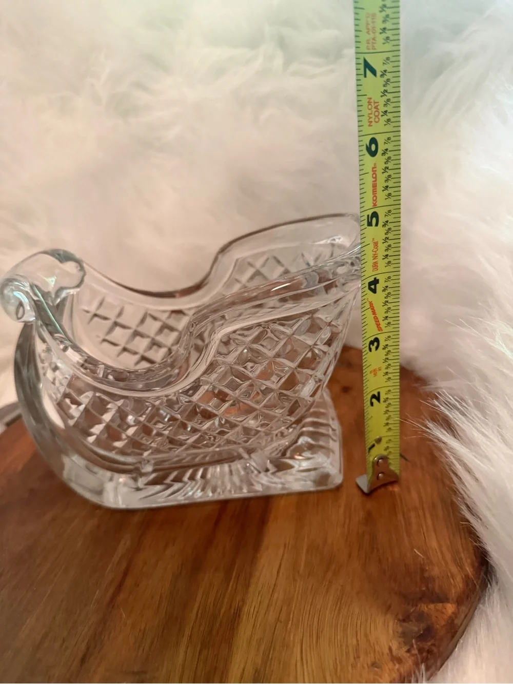 Vintage Lenox Clear Glass Sleigh Decorative Bowl - Home Accents
